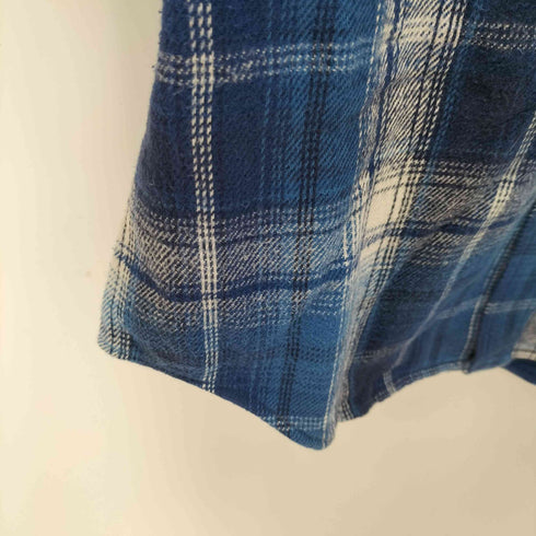 プレンティス Prentiss USA製 配色チェック コットンネルシャツ メンズ JPN:M